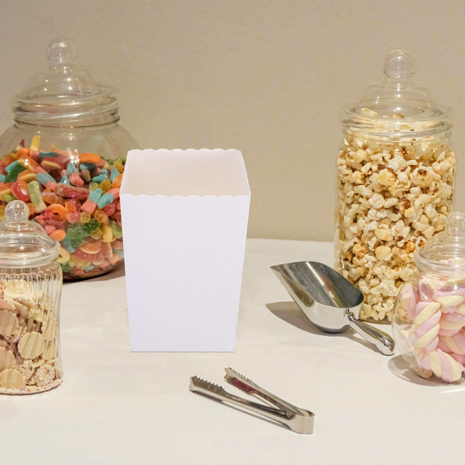 Food Snacks Party - 50 Cajas Desechables para Palomitas de