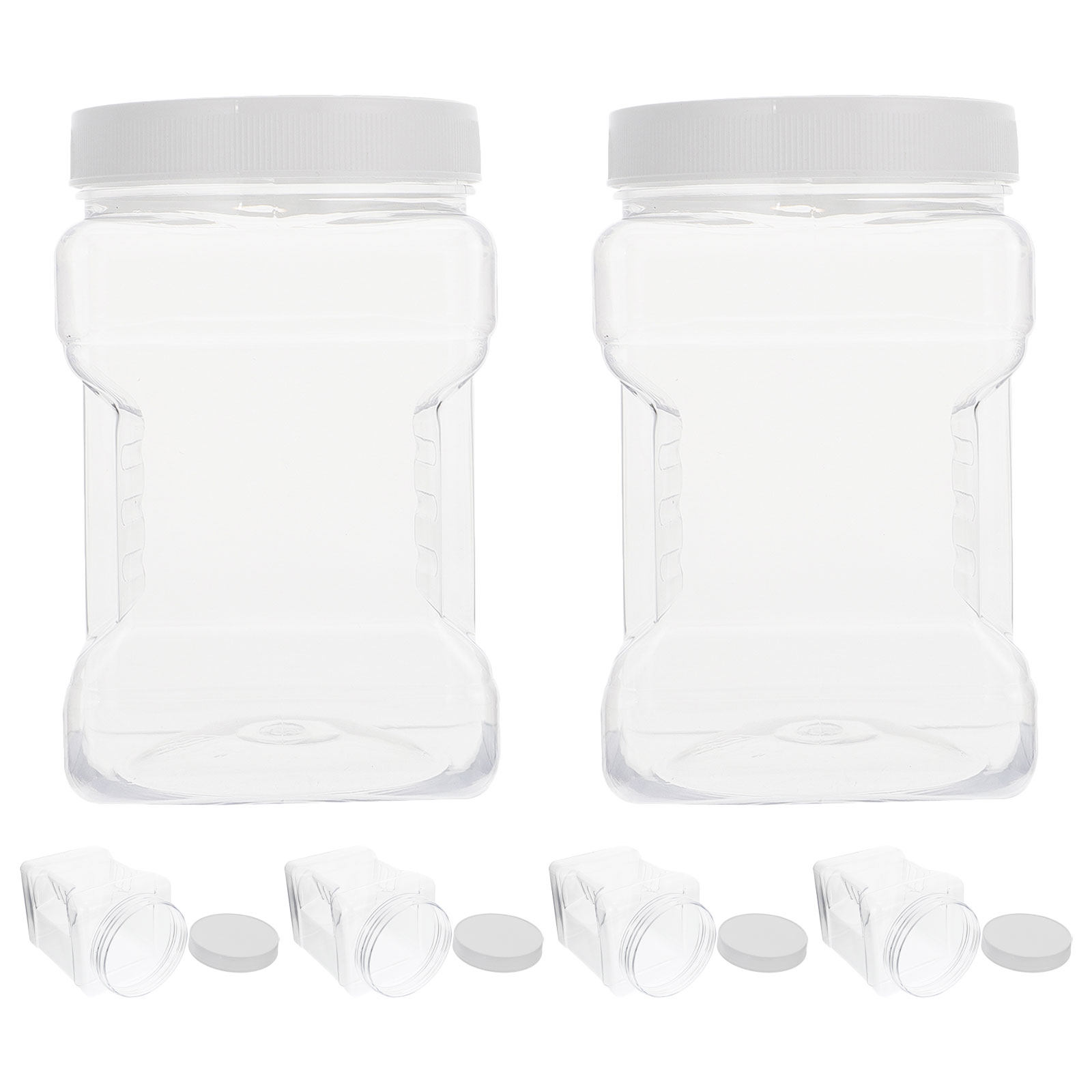 Dry Food Snacks - 6 Frascos de Almacenamiento Transparentes, Recipientes
