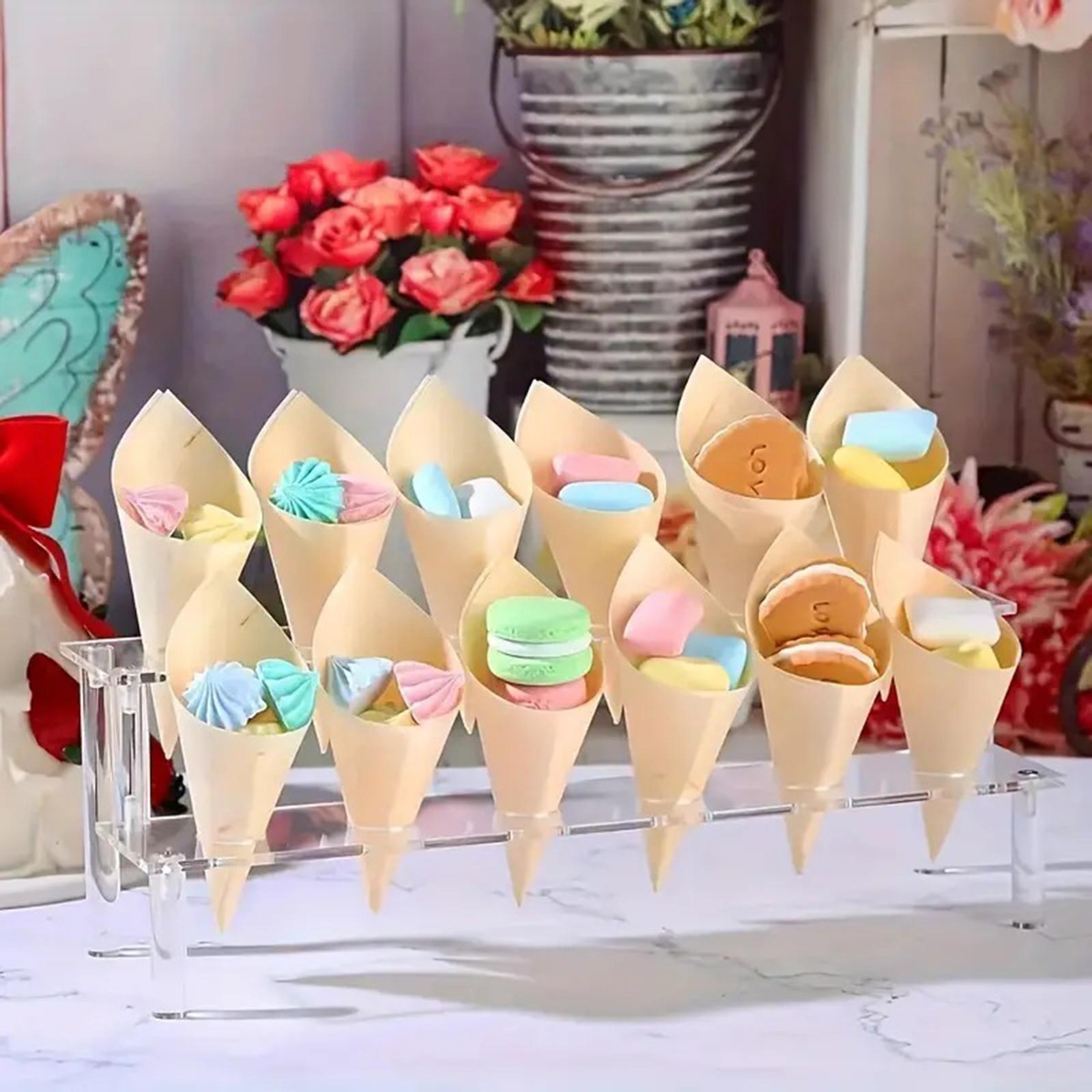 Food Snacks For Baby Shower - Soporte para Conos de Helado, Bandeja