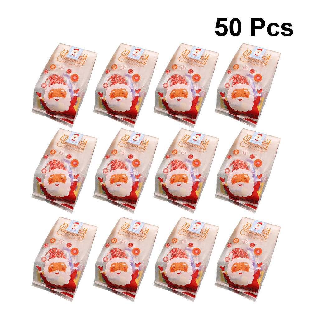 Xmas Food Snacks - 50 Bolsas de Plástico para Hornear