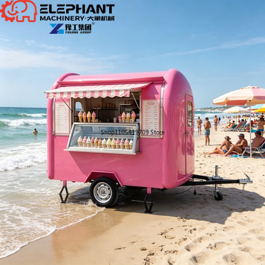Food Snacks Catering - Remolque de Comida Redondo para Venta