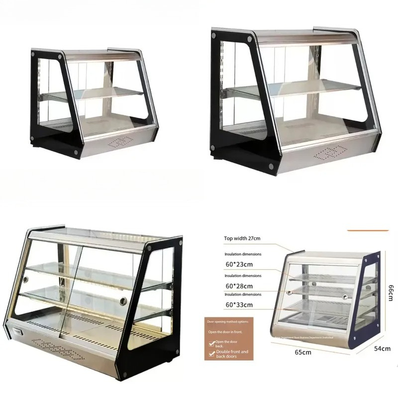 Snacks Food Warmer - Vitrina Calentadora Comercial de Vidrio para