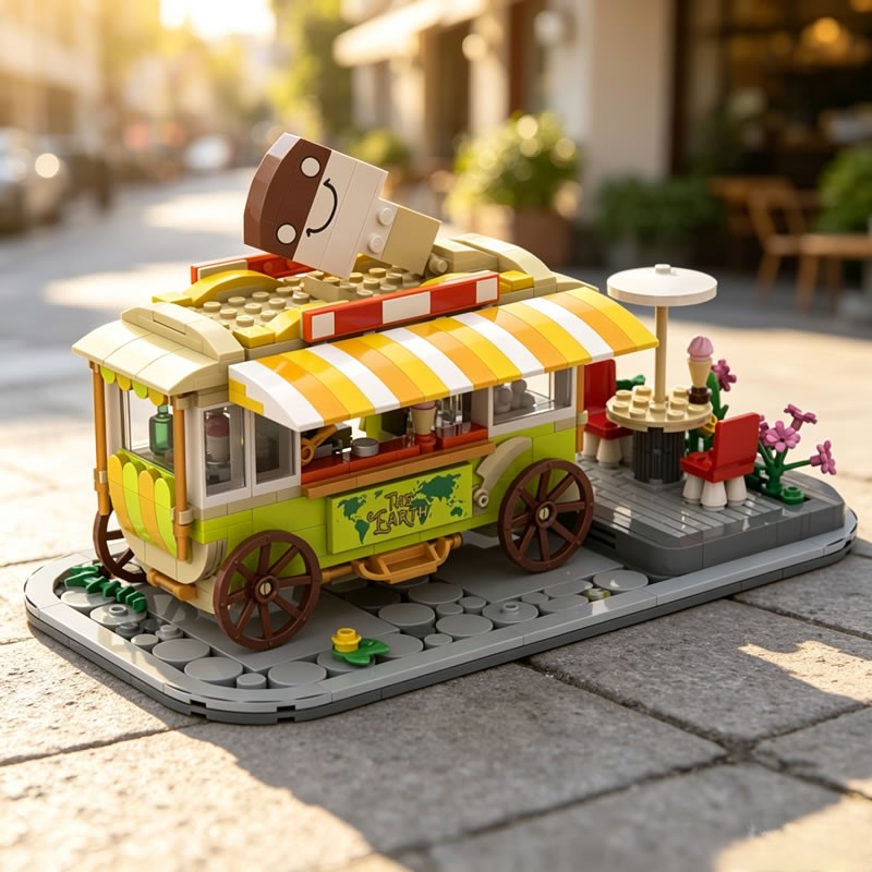 Xmas Food Snacks - Carrito de Comida Retro Modular, Tienda