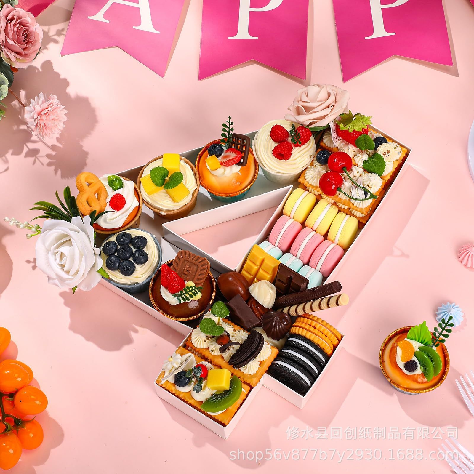 Food Snacks For Baby Shower - Bandejas de comida con números del