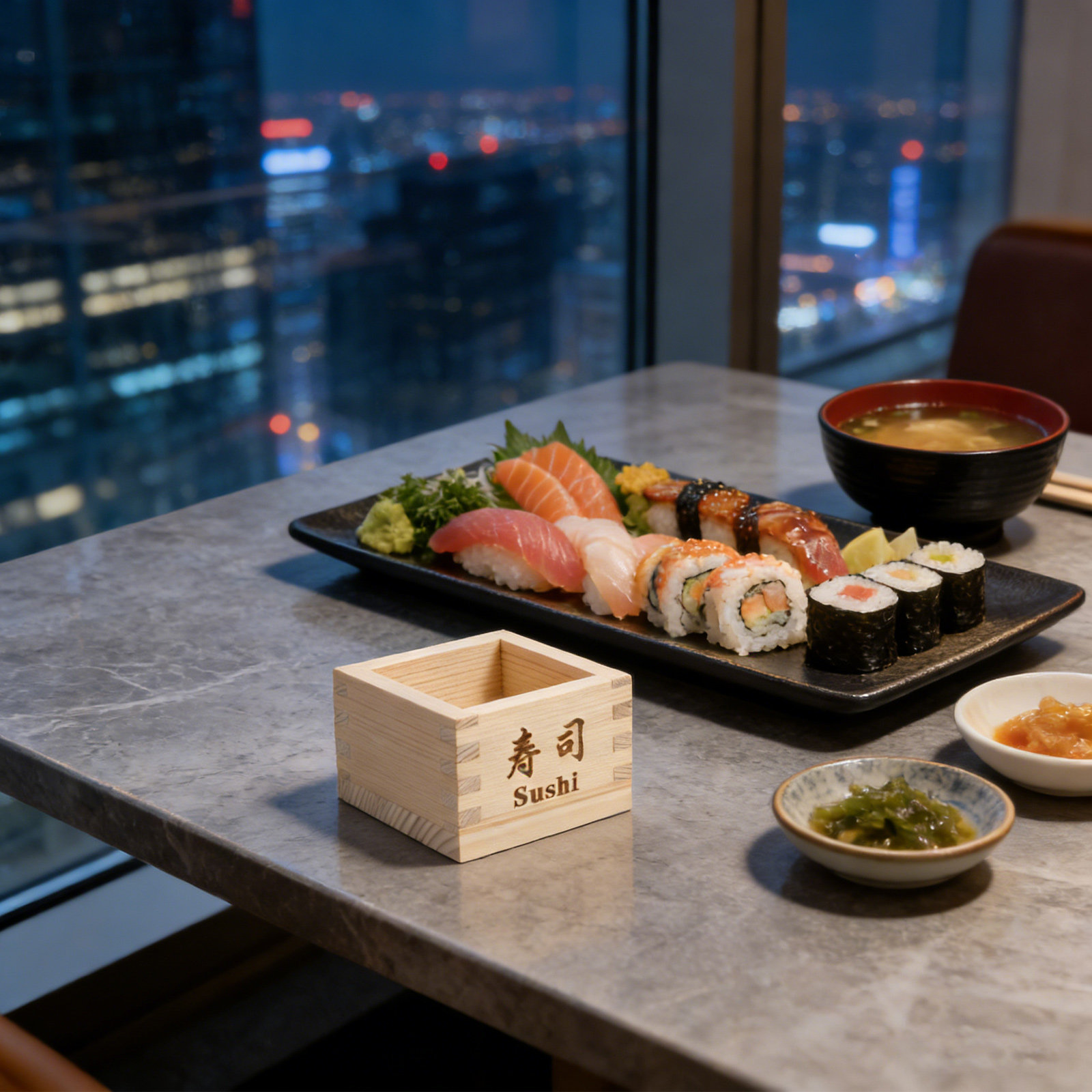 Food Snacks Box - Caja de Madera para Sake Japonesa