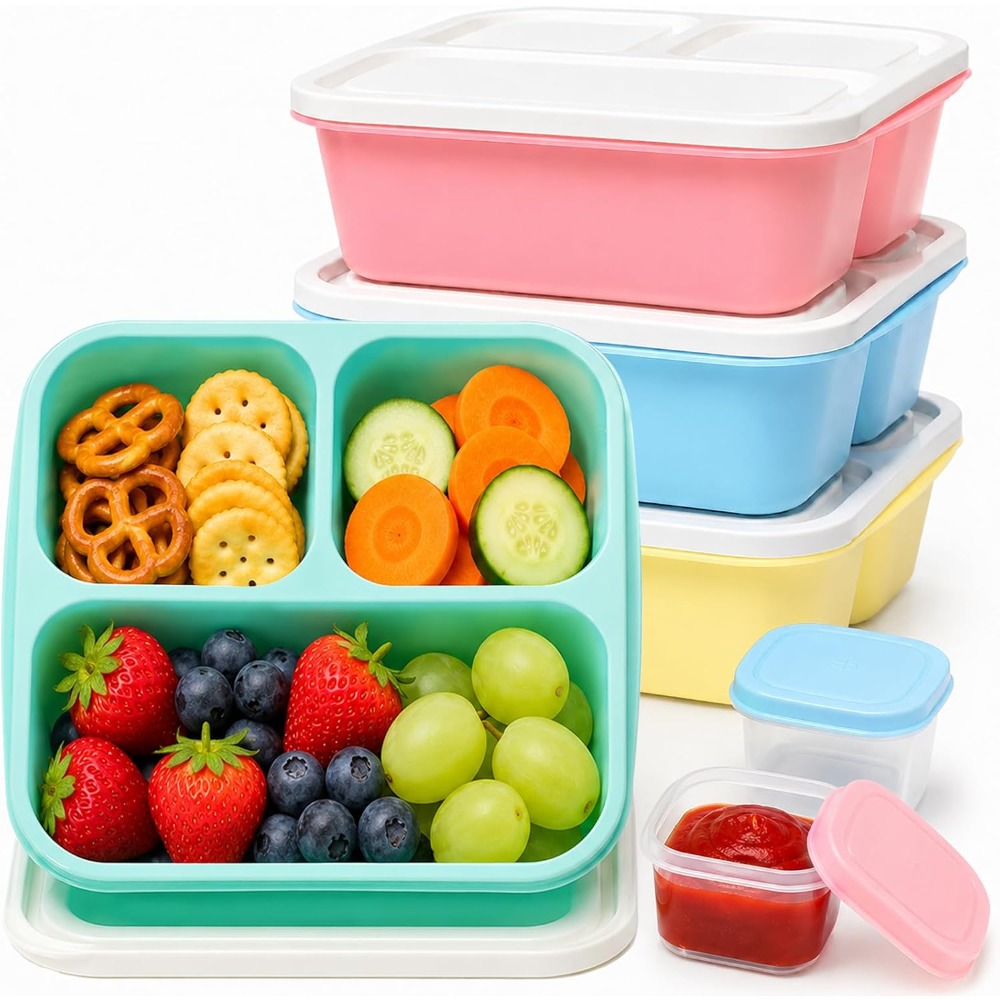 Healthy Snacks Food - Contenedores de comida Bento de 3