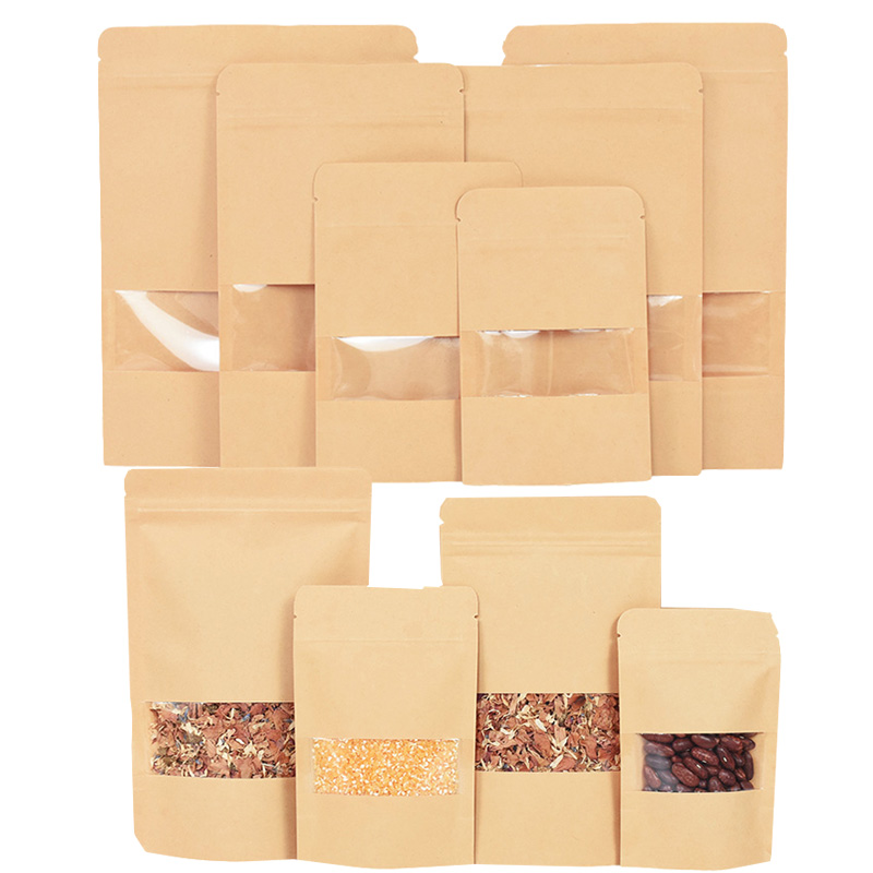 Food Snacks Party - Bolsas de papel Kraft con cierre