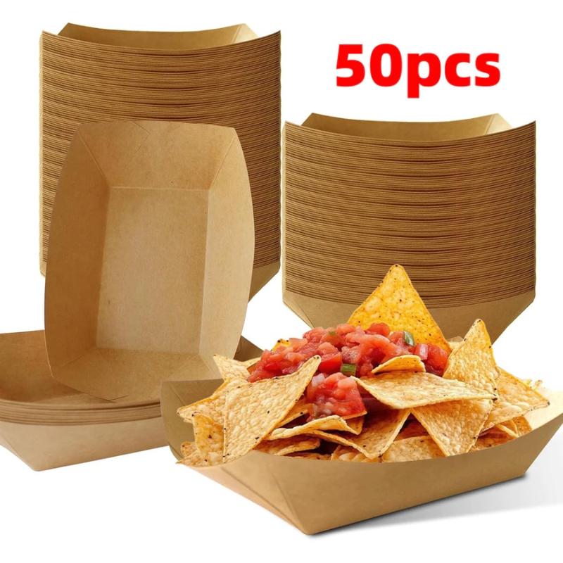 Bandejas de Papel Kraft Resist - Food Snacks For Camping reseña y precio
