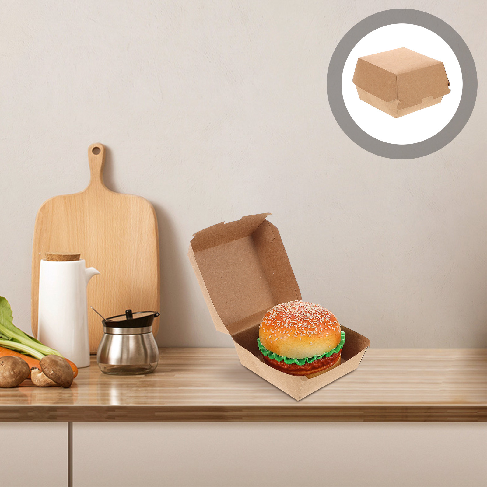 Cajas para hamburguesas de pap - Food And Snacks reseña y precio