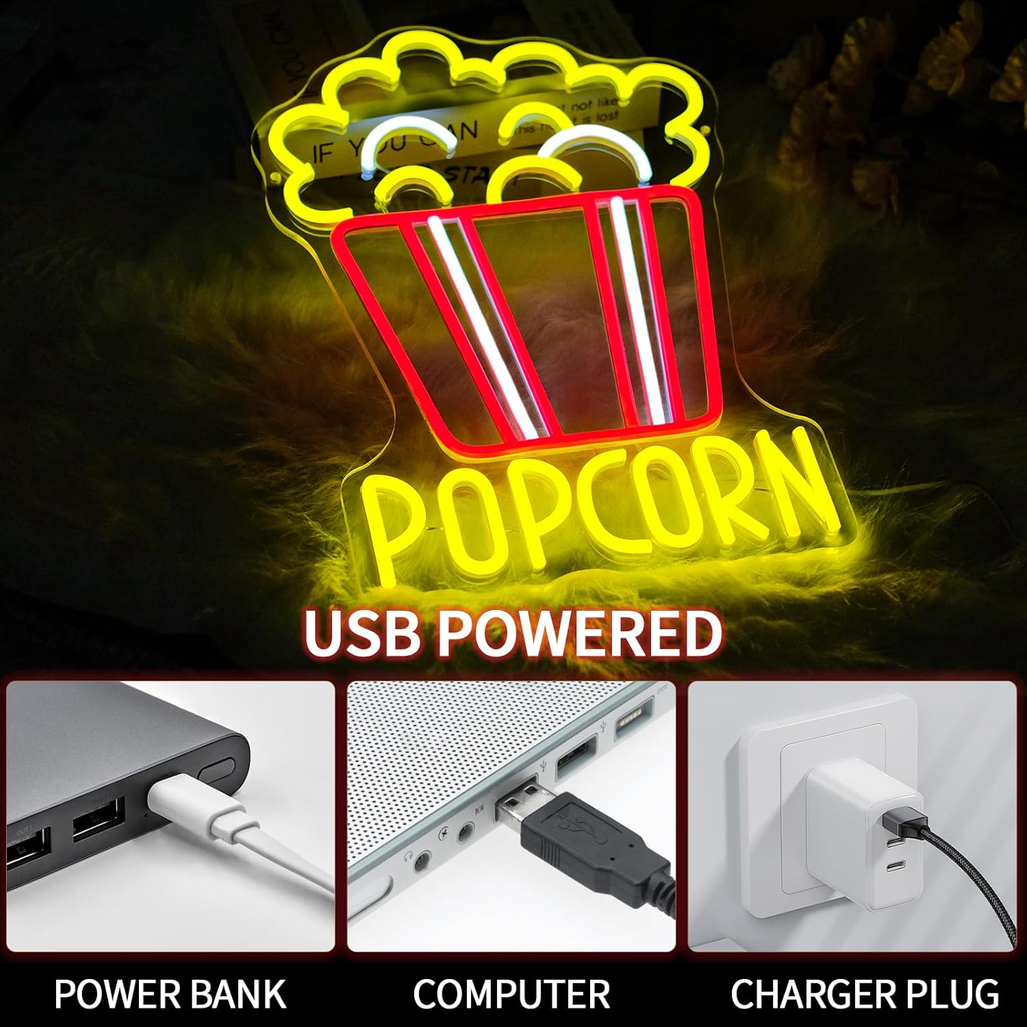 Letrero de Neón LED Regulable  - Snacks Food Video reseña y precio
