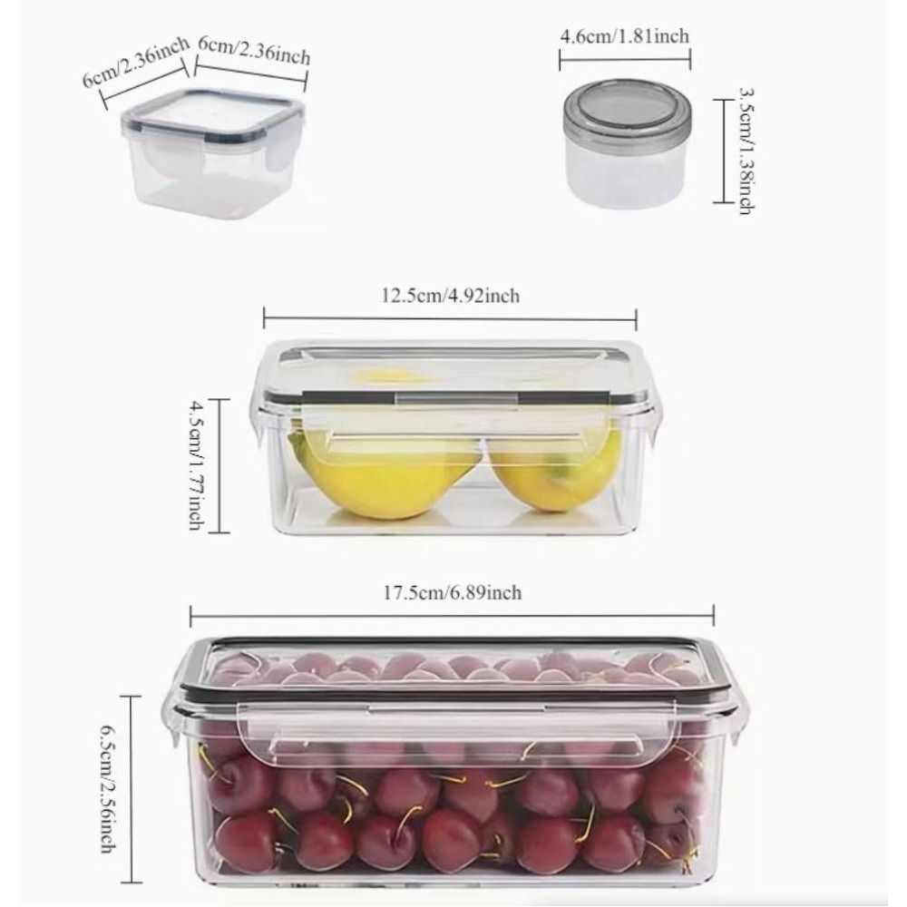 Juego de 4 Recipientes Transpa - Dry Food Snacks reseña y precio