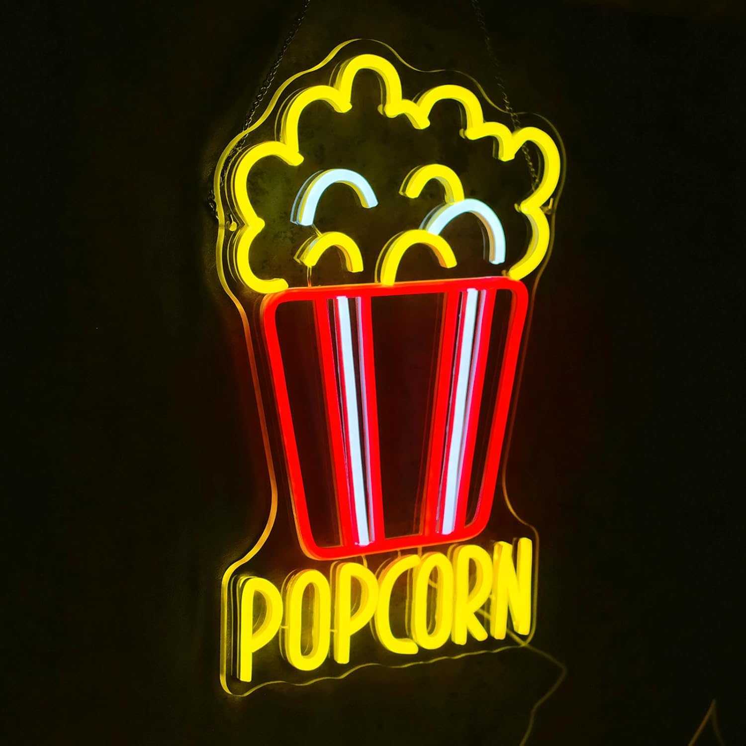 Letrero de neón de palomitas d - Snacks Food Video reseña y precio