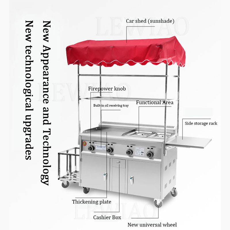 Carro de comida móvil, remolqu - Food Snacks Catering reseña y precio