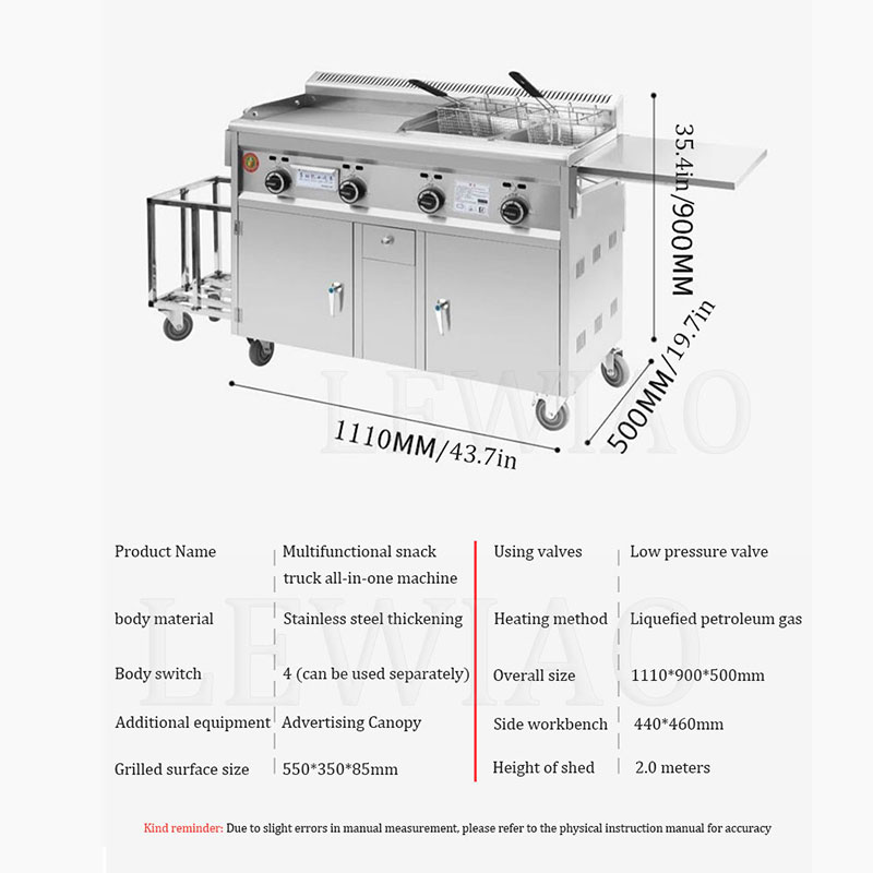 Carro de comida móvil, remolqu - Food Snacks Catering reseña y precio