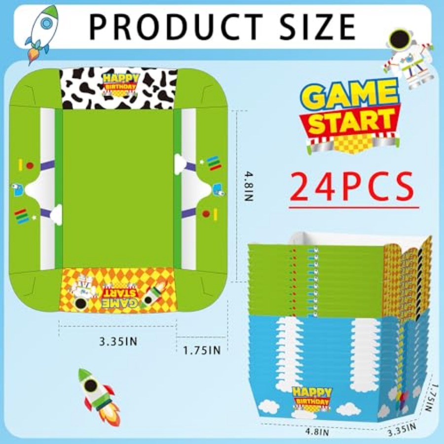 24 Bandejas de Papel Desechabl - Food Snacks Party reseña y precio