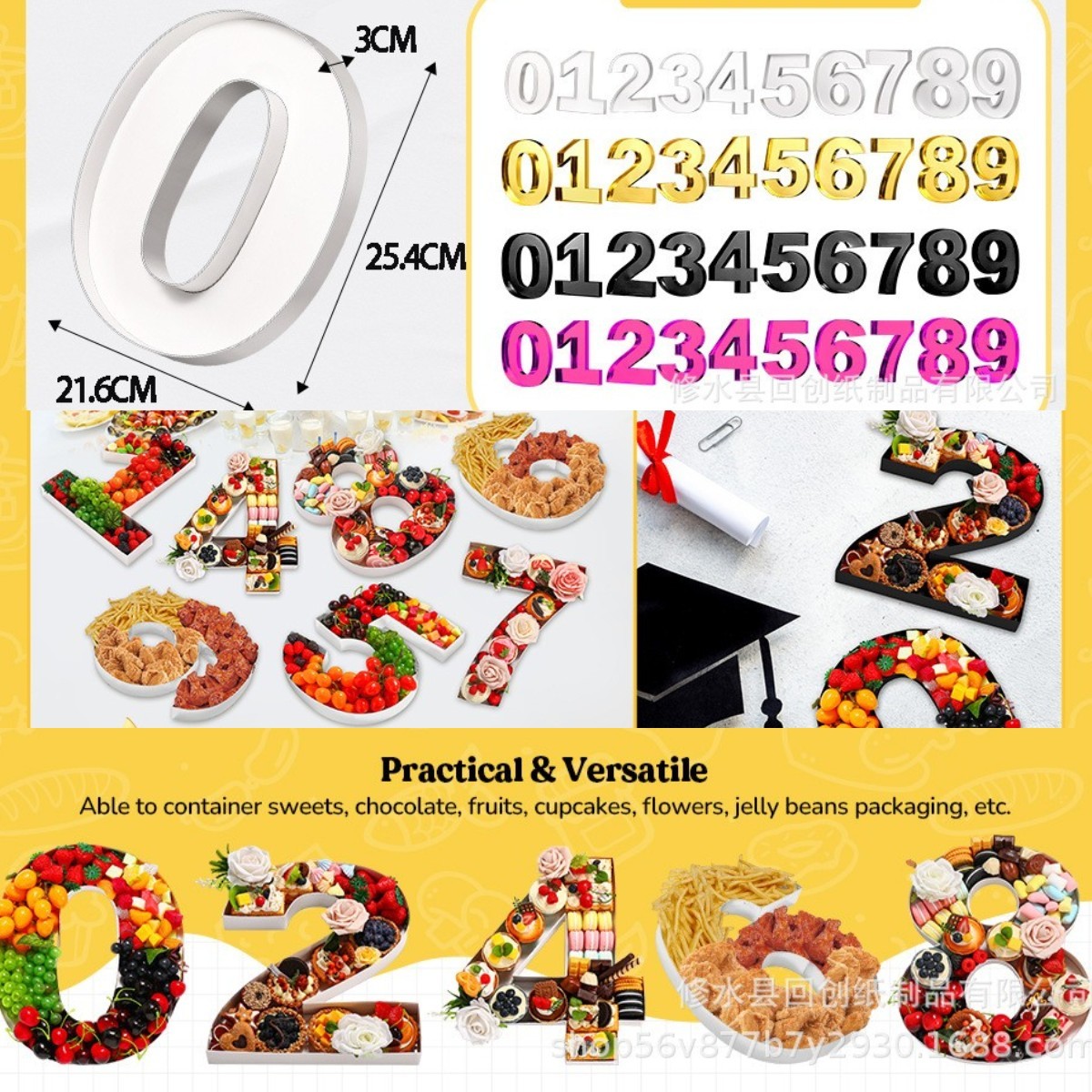Bandejas de comida con números - Food Snacks For Baby Shower reseña y precio