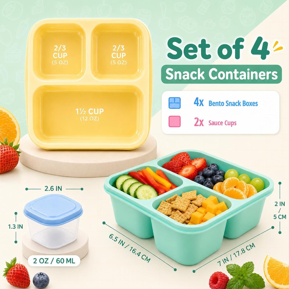 Contenedores de comida Bento d - Healthy Snacks Food reseña y precio