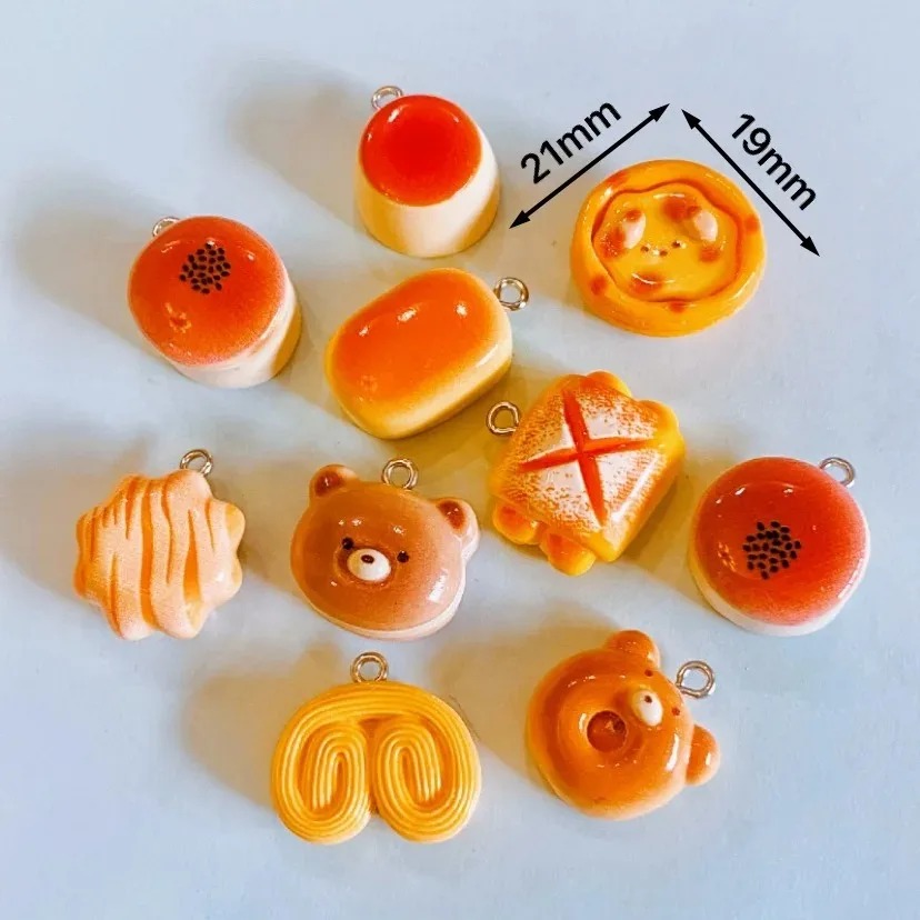 10 piezas de dijes de resina c - Food Snacks Party reseña y precio