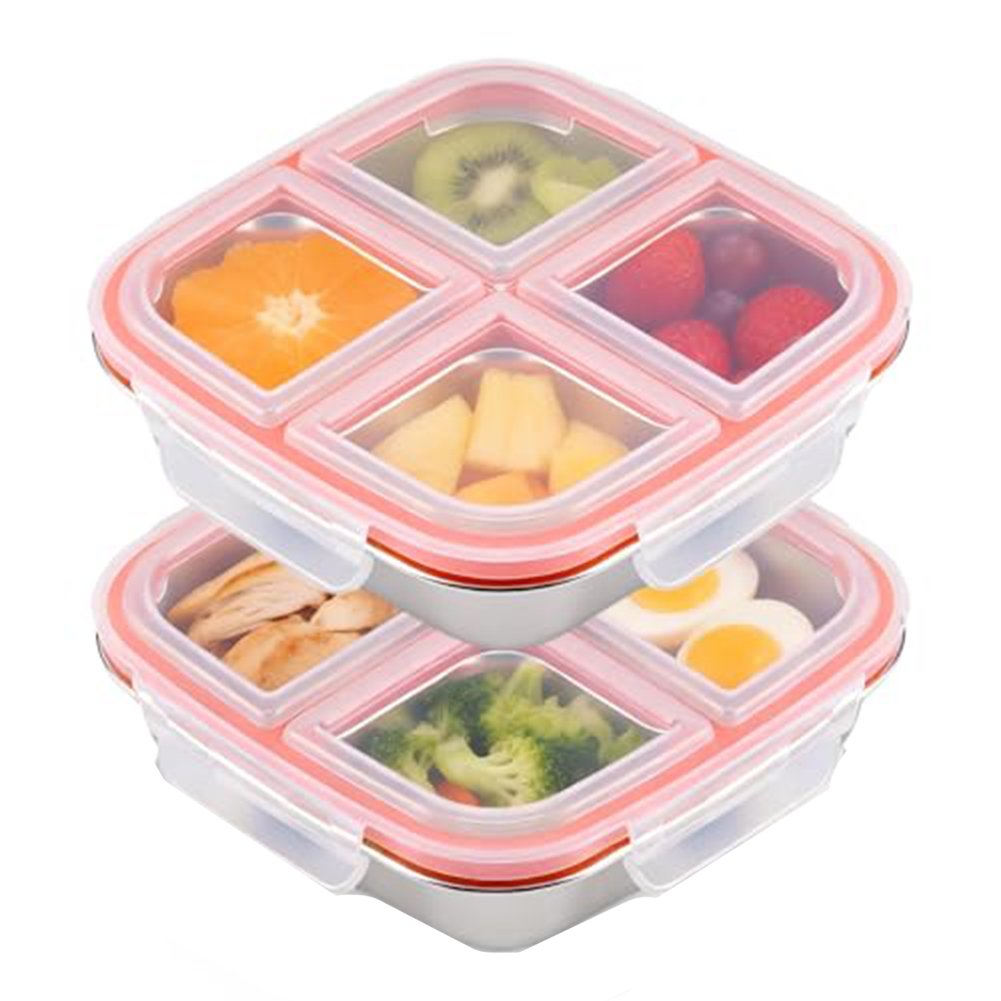 Paquete de 2 cajas de acero in - Food Snacks For Camping reseña y precio